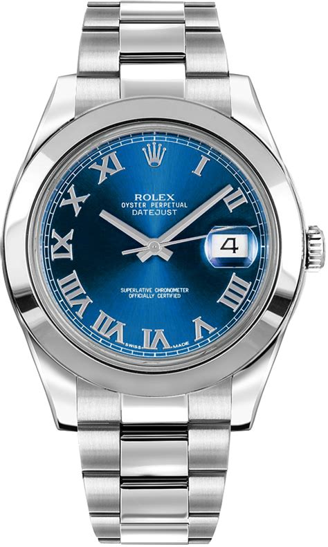 rolex datejust 41 bleu chiffre romain|Rolex Datejust 41 .